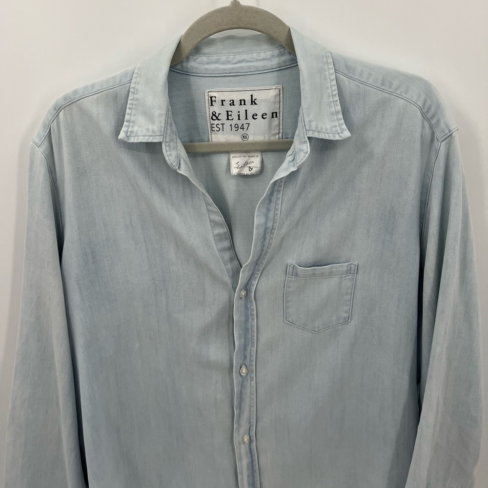 Frank & Eileen “Eileen” Chambray Button Down Shirt - image 4